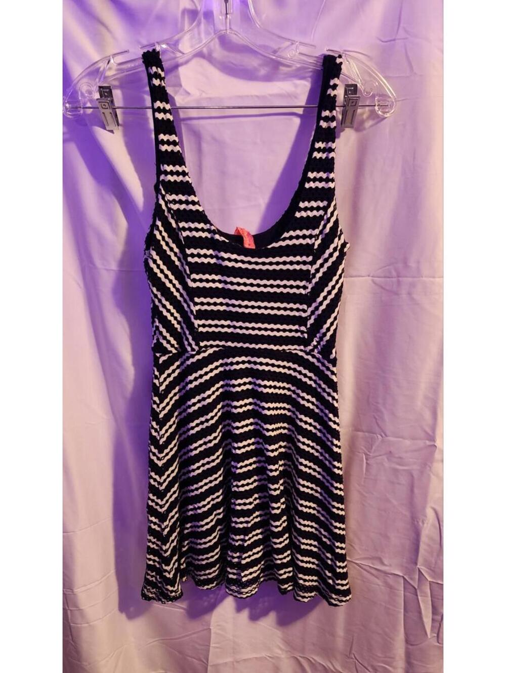 Eighty Sixty Navy and White Striped Tank Mini Dress. Excellent Used Condition